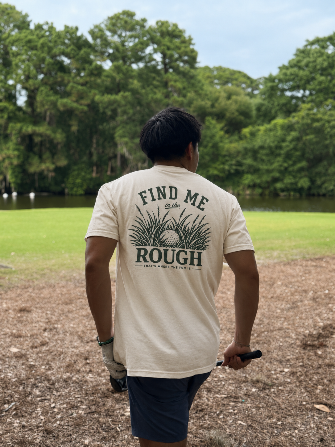 Find Me in the Rough – Vintage Golf Graphic Tee | Rough & Greens